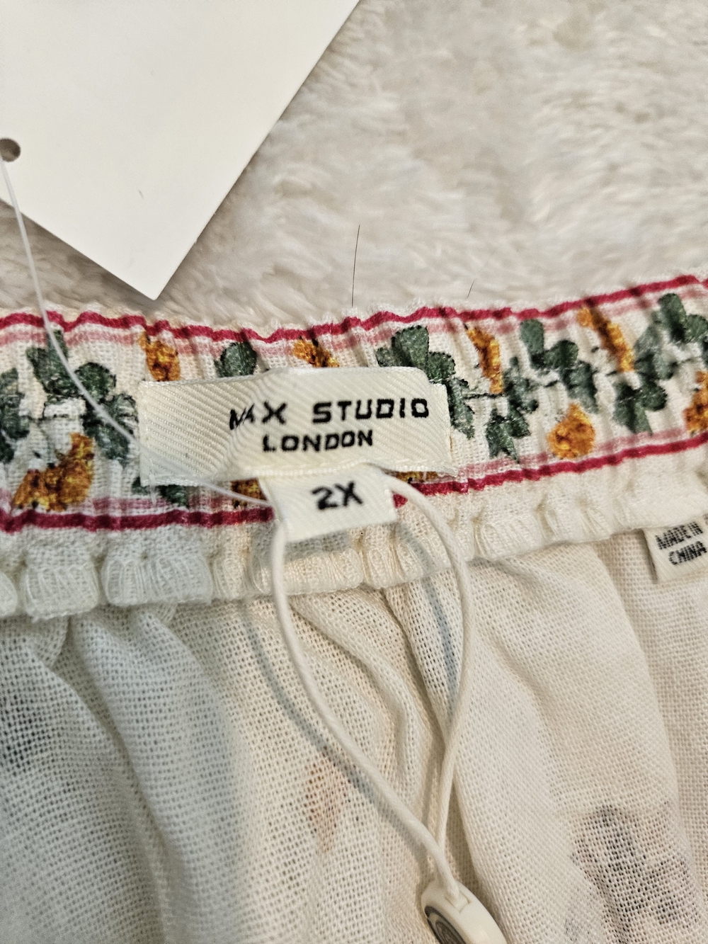 NWT Max Studio Floral Midi Skirt Plus Size 2X Cottagecore Feminine Bohemian - Picture 6 of 10